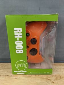 lot 239 image: RH-008 Wireless Multifunction Gamepad Controller, Orange - Brand New