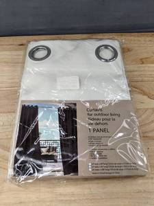 lot 259 image: Outdoor Living Curtain Panel 54 x 96 Grommet, Water-Repellent - Brand New