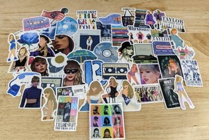lot 62E image: 50 Taylor Swift Eras Tour and Album Art Stickers - Brand New