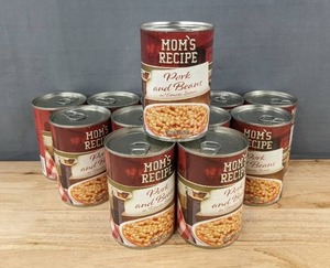 lot 33E image: 12 Moms Recipe Pork and Beans 15oz Cans - Brand New