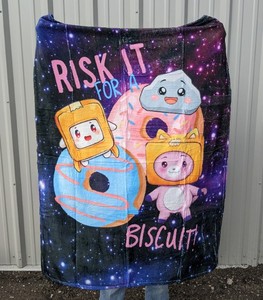 lot 122E image: Risk It For A Biscuit 40 x 50 Throw Blanket - Brand New
