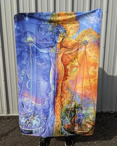 lot 303 image: Star Sign Cloth Wall Decor Hanging Tapestry, 40 x 60 - Brand New