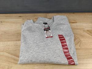 lot 31E image: Express Womens Long Sleeve Top XL Light Gray $58 Retail - Brand New