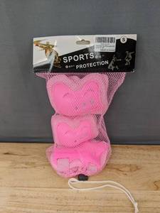 lot 324 image: Kids Sports Protection Knee Pads - Pink, Size Small - Brand New