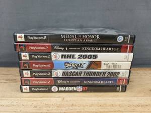 lot 117E image: 7 PlayStation 2 Games - NASCAR, Kingdom Hearts, Madden, Medal of Honor C