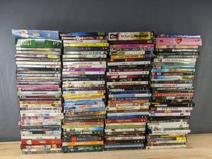 lot 38E image: 142 Assorted DVD Collection - Lord of the Rings, Shrek, Barbie, Transformers C