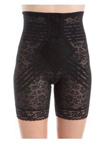lot 366 image: Rago High Waist Lace Leg Shaper Black XL $75 Retail - Brand New
