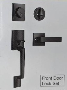 lot 102E image: Front Door Lock Set with Instructions - Brand New