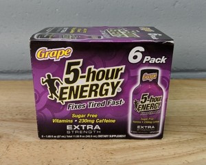 lot 401 image: 5-hour Energy Extra Strength Grape, 6 Pack - Brand New P