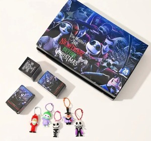 lot 12A image: Tim Burtons The Nightmare Before Christmas 24 Figurine Keychain Mystery Display Box - Brand New