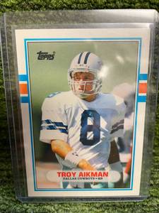 lot 1 image: 1989 Topps Traded Troy Aikman Rookie