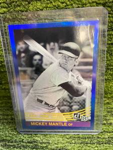 lot 6 image: 2018 Donruss Mickey Mantle Blue Foil