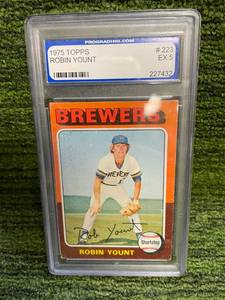 lot 9 image: 1975 Topps Robin Yount Rookie Graded 5 EX