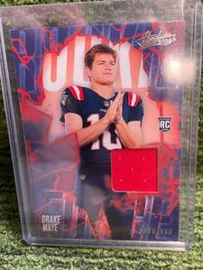 lot 232 image: 2024 Absolute Drake Maye Jersey Relic Rookie