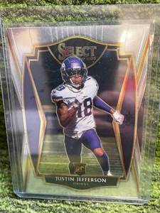 lot 191 image: 2020 Select Justin Jefferson Premier Level Rookie