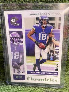 lot 82 image: 2020 Panini Chronicles Justin Jefferson Rookie