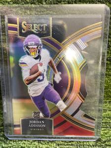 lot 114 image: 2023 Select Premier Level Black & Red Die-Cut RC Jordan Addison