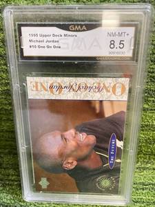 lot 94 image: 1995 Upper Deck Minors Michael Jordan Graded NM-Mint 8.5