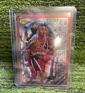 lot 134 image: 1996 Topps Finest Allen Iverson Rookie