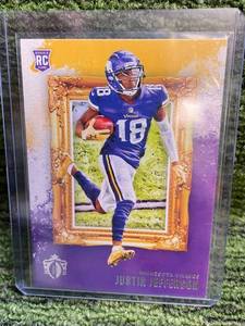 lot 136 image: 2020 Panini Chronicles Justin Jefferson Gridiron Kings Rookie