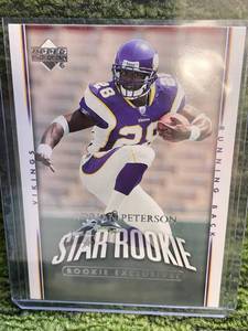 lot 115 image: 2007 Upper Deck Star Rookie Adrian Peterson Rookie
