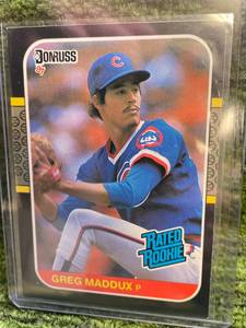 lot 155 image: 1987 Donruss Greg Maddux Rated Rookie