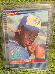 lot 55 image: 1986 Donruss Fred McGriff Rated Rookie