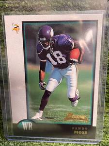 lot 57 image: 1998 Bowman Randy Moss Rookie