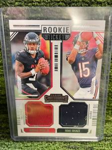 lot 42 image: 2024 Contenders Michael Penix JrRome Odunze Rookie Dual Jersey Relic
