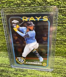 lot 263 image: 2024 Topps Chrom Rookie Junior Caminero Card