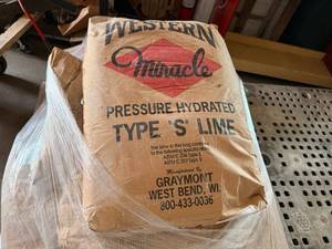 lot 48 image: 2x 50lbs Type S Lime-Pressure Hydrated