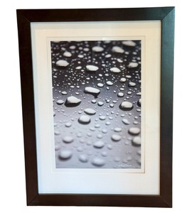 lot 32A image: Framed Abstract Raindrop Photograph by David Matthews