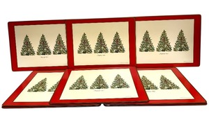 lot 43 image: LR- Set of 8 Pimpernel Americas Tree Placemats Cork Back