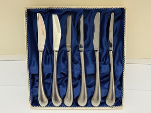 lot 45 image: PTRY - Set of 6 DMS Mertens Solingen Germany Butter Knives in Case