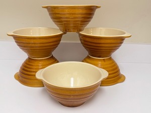 lot 47 image: PTRY - Set of 4 Vintage French Stoneware Bowls