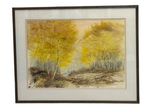 lot 54A image: LLSTR - Framed Original Watercolor Landscape by Gerald Korte