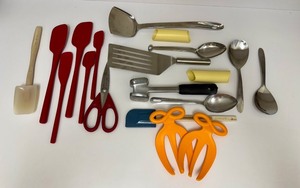 lot 68 image: PTRY - Kitchen Utensil Collection with All-Clad, Sur La Table, and Tovolo Spatulas