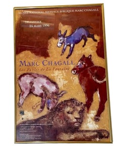 lot 69 image: LLSTR - Marc Chagall Les Fables de La Fontaine Framed Poster