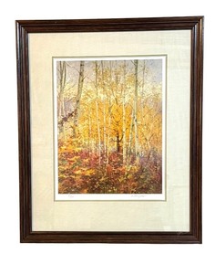 lot 70 image: LLSTR - Richard Thompson Sugar Maple Signed Lithograph Professionally Framed