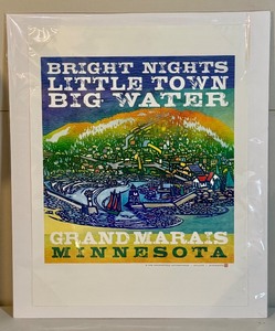 lot 72 image: LLSTR - Unframed Grand Marais Minnesota Art Print