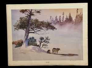 lot 97A image: LLSTR - Howard Sivertson Signed Print Snow Squall Limited Edition