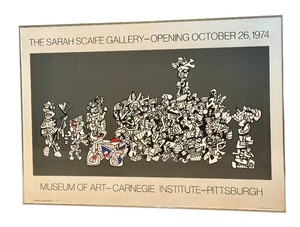 MBR - Jean Dubuffet 1974 Art Poster "Le Libre Échange" - Museum of Art Carnegie Institute Pittsburgh
