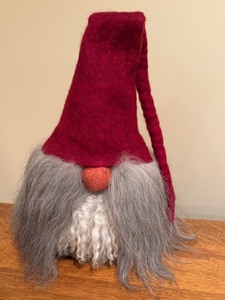 lot 145 image: LL - Decorative Wool Gnome Decor with Red Hat