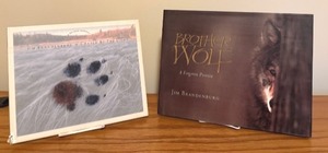 lot 156 image: LLO - Brother Wolf and Chased by the Light by Jim Brandenburg - Set of 2 Hardcover Books