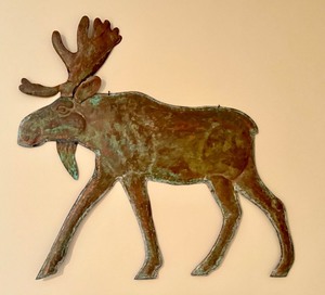 lot 167 image: LLBR - Copper Moose Wall Hanging Art