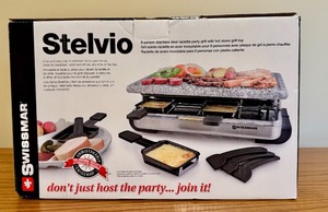 lot 170 image: LLO - Swissmar Stelvio 8-Person Raclette Party Grill with Hot Stone Top (Grill Top Missing)