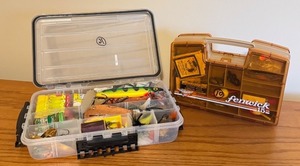 lot 176 image: LLO - 2 Tackle Boxes with Fishing Lures, Hooks, and Accessories