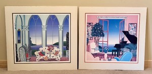lot 182 image: LL - Pair of Thomas McKnight Signed Serigraphs Coconut Grove & Flowered Couch, Matted