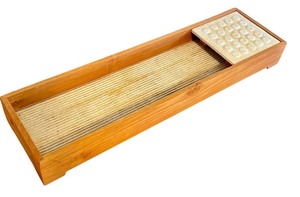 lot 202 image: LL - Unique Wooden Decorative Tray with Sliding Tile