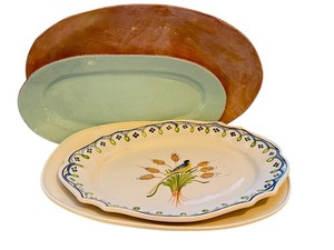 lot 228 image: K - Assorted Italian and French Ceramic Serving Platters, Set of 4